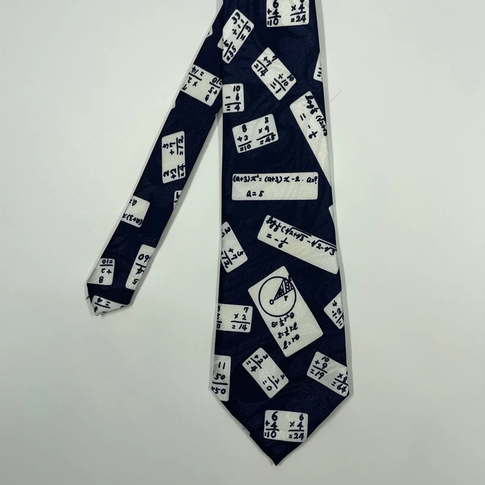 Steven Harris Blue Math Equation Algebra Geometry Novelty Tie Mens OS